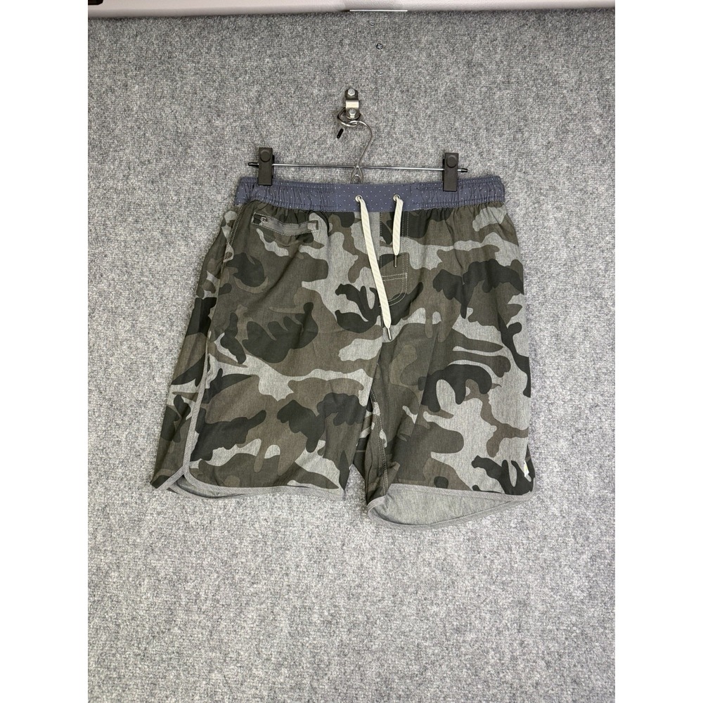Men's Vuori Camo Athletic Running Shorts Size Large Unlined